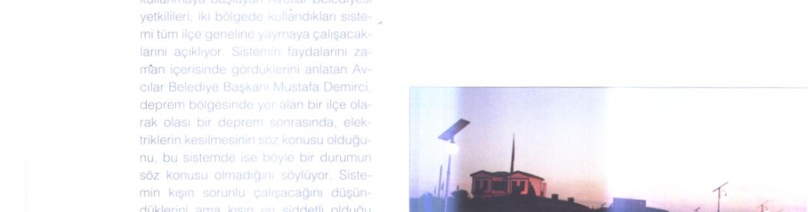 Floraplus: ”Avcılar’da sokaklar güneş enerjisiyle aydınlanıyor.”